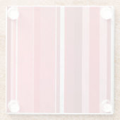 Dessous-de-verre En Verre Des rayures roses et puantes (Dos)