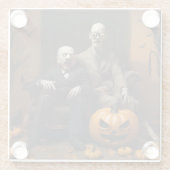 Dessous-de-verre En Verre Design de décoration Halloween (Dos)