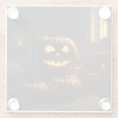 Dessous-de-verre En Verre Design de décoration Halloween (Dos)