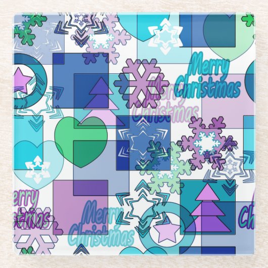 Dessous-de-verre En Verre Design de Noël (Devant)