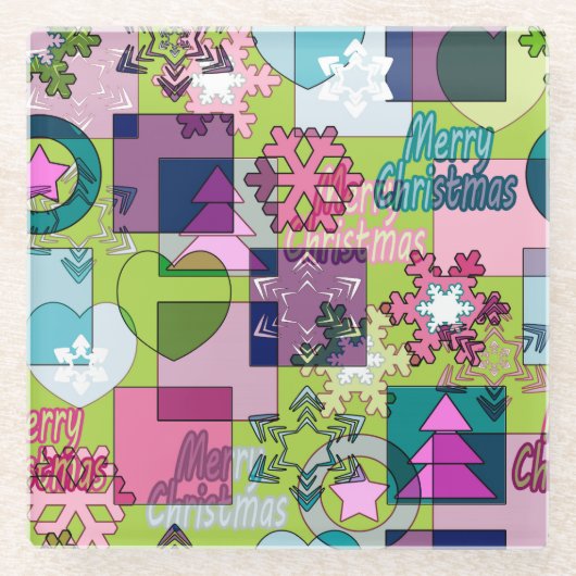 Dessous-de-verre En Verre Design de Noël (Devant)
