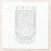 Dessous-de-verre En Verre Design Guitar Rock (Dos)