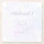 Dessous-de-verre En Verre Design Reiki Master personnalisé (Dos)