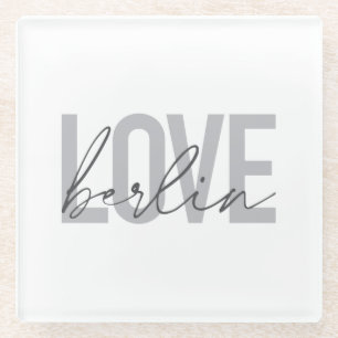 Dessous-de-verre En Verre Design urbain, moderne, simple et cool. J'aime Ber