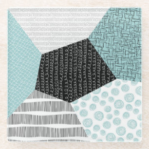 Dessous-de-verre En Verre Dessin Abstrait à main levée : Arrière - plan arti