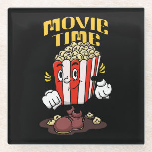 Dessous-de-verre En Verre Dessin Animé Mascotte Popcorn