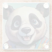 Dessous-de-verre En Verre Dessin de Panda (Dos)