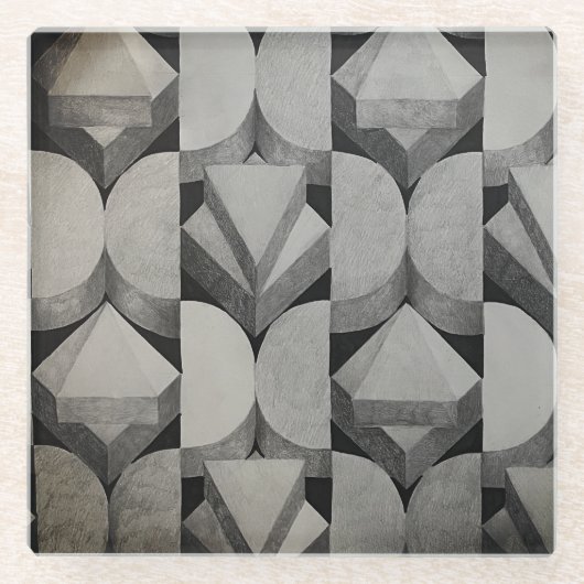 Dessous-de-verre En Verre Dessin Dessous de verre Abstrait (Devant)