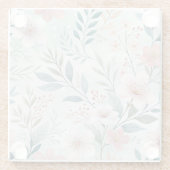 Dessous-de-verre En Verre Dessin Motif Fleur Pastel (Dos)