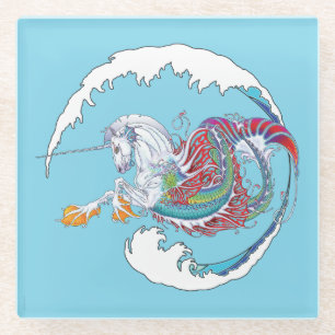 Dessous-de-verre En Verre Dessous de verre 2017 en verre de Hippicorn de nid