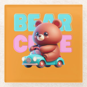 Dessous-de-verre En Verre Dessous de verre à tour d'ours