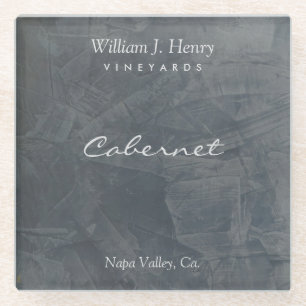 Dessous-de-verre En Verre Dessous de verre à vin en verre d'ardoise personn