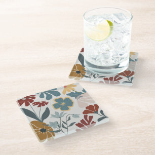 Dessous-de-verre En Verre Dessous de verre artistique moderne à fleurs