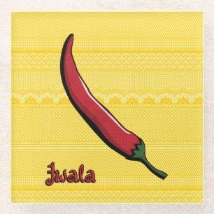 Dessous-de-verre En Verre Dessous de verre au piment Jwala
