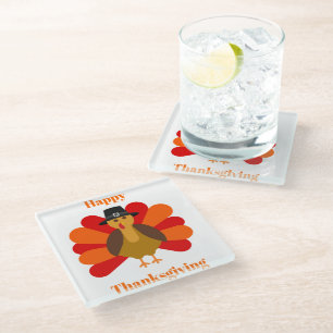 Dessous-de-verre En Verre Dessous de verre bon thanksgiving