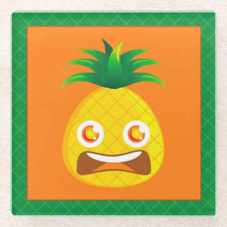 Dessous-de-verre En Verre Dessous de verre choquants d'ananas