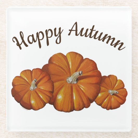 Dessous-de-verre En Verre Dessous de verre citrouille (Devant)