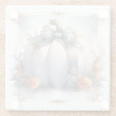 Dessous-de-verre En Verre Dessous de verre Citrouilles d'automne en Dusty Bl (Dos)