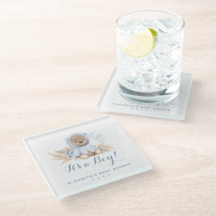 Dessous-de-verre En Verre Dessous de verre de Baby shower de l'ours Boho en 