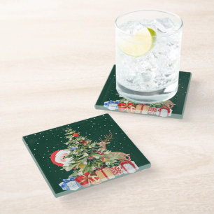 Dessous-de-verre En Verre Dessous de verre de Charme Vibes de Noël