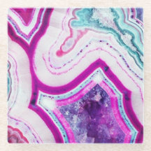 Dessous de verre de marbre en verre de Brights