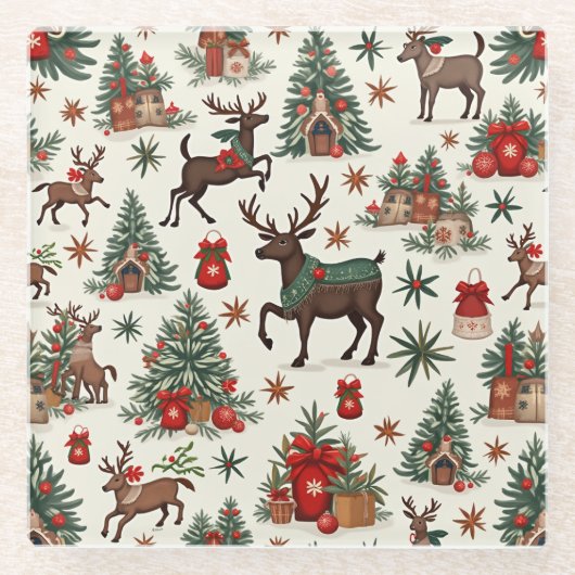 Dessous-de-verre En Verre Dessous de verre de Noël (Devant)