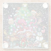 Dessous-de-verre En Verre Dessous de verre de Noël (Dos)