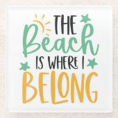 Dessous-de-verre En Verre Dessous de verre de plage (Devant)