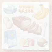 Dessous-de-verre En Verre Dessous de verre de verre de recette de gâteau (Dos)