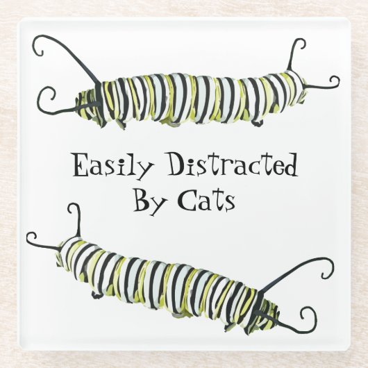 Dessous-de-verre En Verre Dessous de verre de verre facilement distrait par  (Devant)