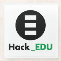 Dessous de verre de verre HackEDU
