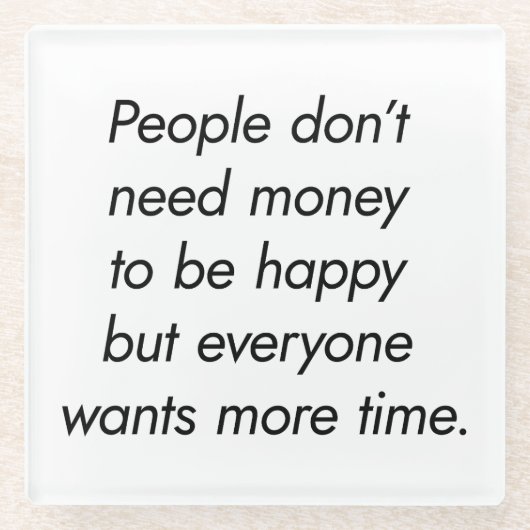 Dessous-de-verre En Verre Dessous de verre de verre plus de temps (Devant)