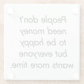 Dessous-de-verre En Verre Dessous de verre de verre plus de temps (Dos)