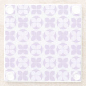 Dessous-de-verre En Verre Dessous de verre d'élégance florale moderne (Dos)