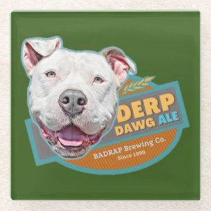 Dessous-de-verre En Verre Dessous de verre / Derp Dog Beer Étiquette Design