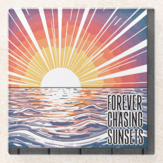 Dessous-de-verre En Verre Dessous de verre des couchers de soleil pour toujo