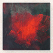 Dessous de verre d'incendie de minuit