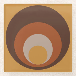 Dessous-de-verre En Verre Dessous de verre d'inspiration rétro