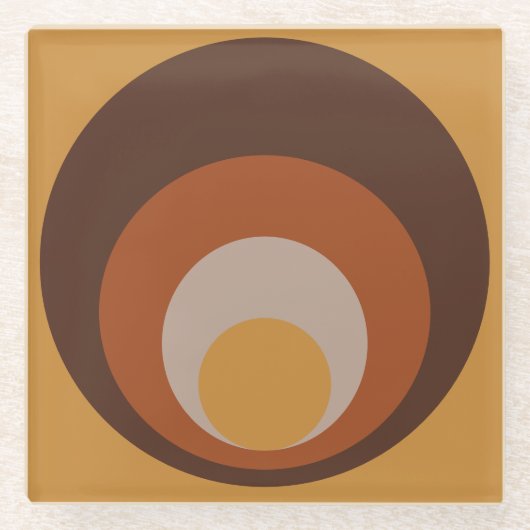 Dessous-de-verre En Verre Dessous de verre d'inspiration rétro (Devant)