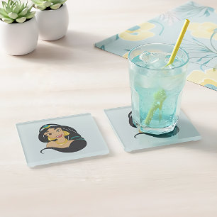 Dessous-de-verre En Verre Dessous de verre en jasmin