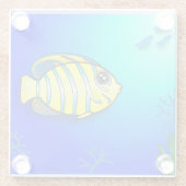 Dessous-de-verre En Verre Dessous de verre en verre à thème poisson (Dos)