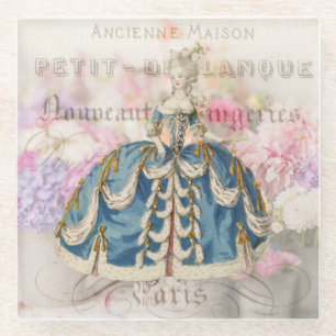 Dessous-de-verre En Verre Dessous de verre en verre Antique Marie Antoinette