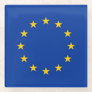 Dessous-de-verre En Verre Dessous de verre en verre avec drapeau de l'Union 
