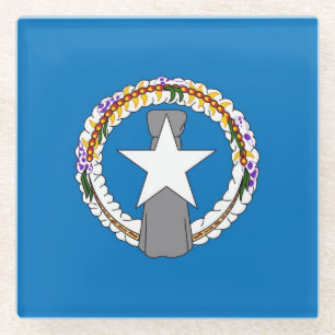 Dessous-de-verre En Verre Dessous de verre en verre avec drapeau de Mariana 