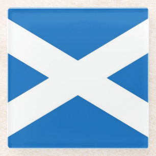 Dessous-de-verre En Verre Dessous de verre en verre avec drapeau d'Ecosse, R