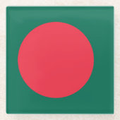 Dessous-de-verre En Verre Dessous de verre en verre avec drapeau du Banglade (Devant)