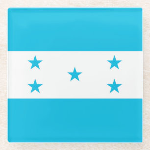 Dessous-de-verre En Verre Dessous de verre en verre avec drapeau du Honduras