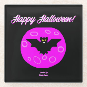 Dessous-de-verre En Verre Dessous de verre en verre chauve d'Halloween