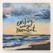 Dessous-de-verre En Verre Dessous de verre en verre d'art de plage Inspirati (Devant)