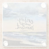 Dessous-de-verre En Verre Dessous de verre en verre d'art de plage Inspirati (Dos)